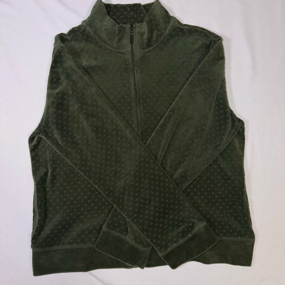 Erikia Petite Vintage Green Velvet Jacket -Petite Medium